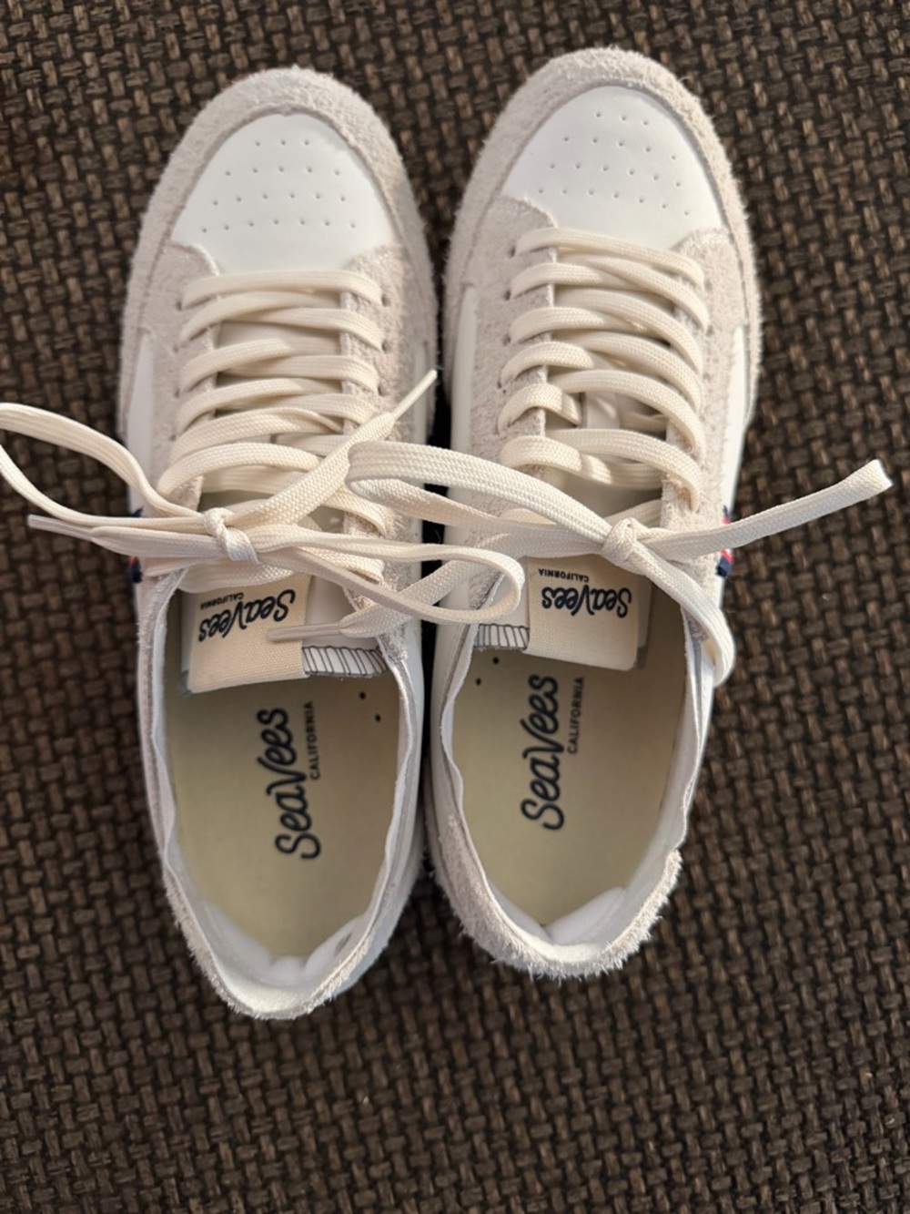 SeaVees Low-Top Sneakers in Off-White and Cream